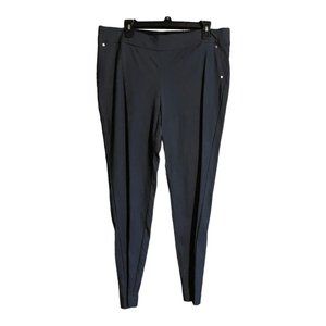 Womens Pull On Bengaline Skinny Ankle Pant, Size XL, Dark Navy